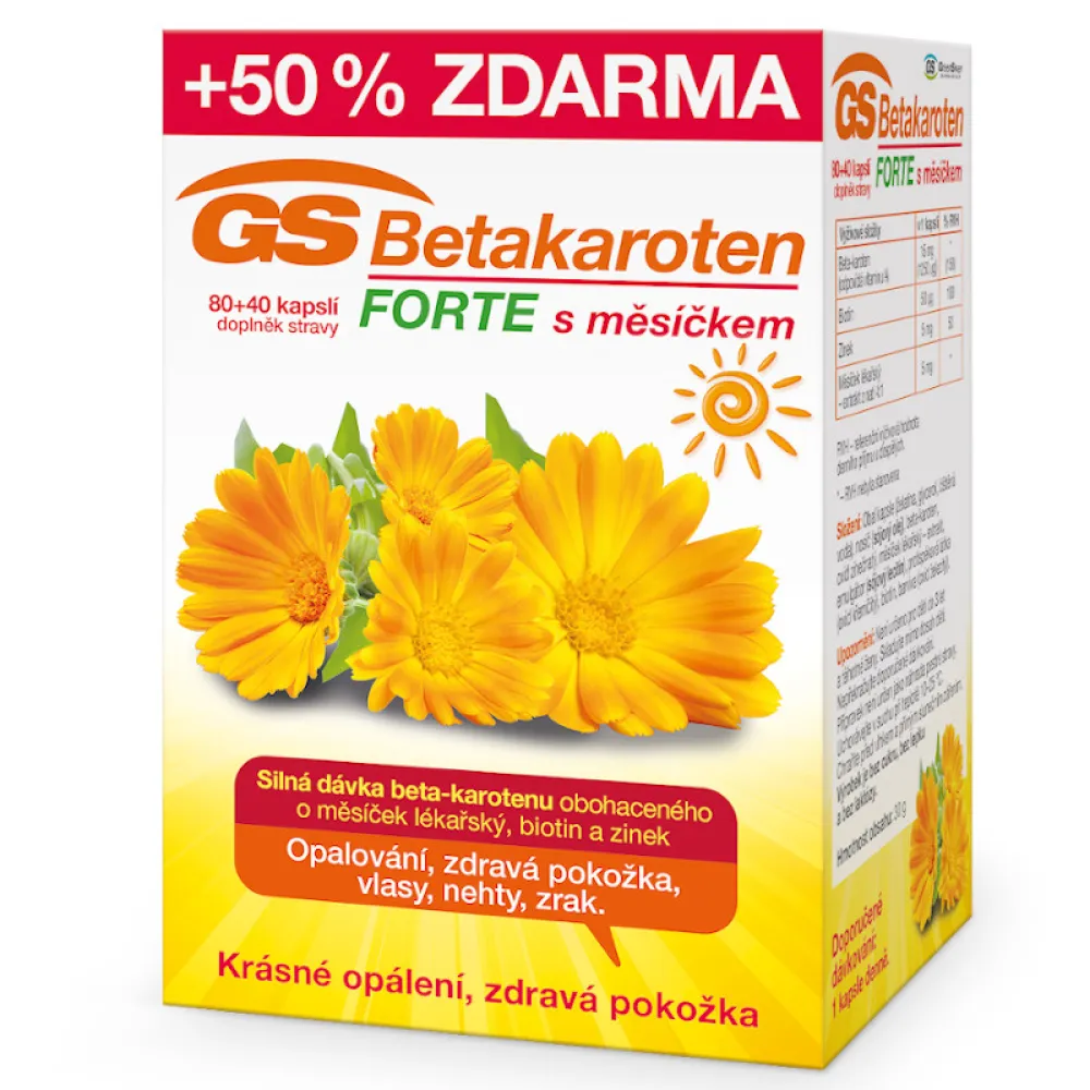 GS Betakaroten Forte s měsíčkem cps.80+40