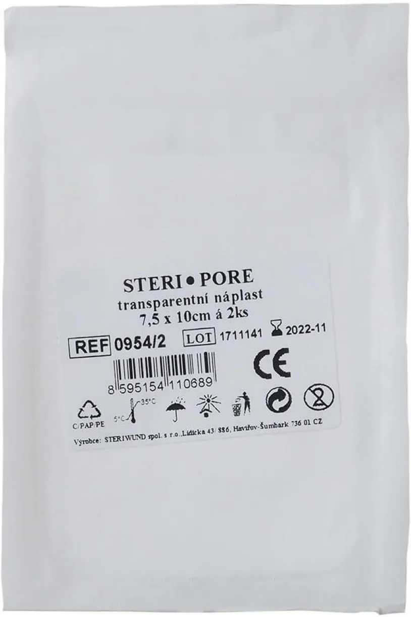 Rychloobvaz STERI*PORE 7.5x10cm/2ks Steriwund