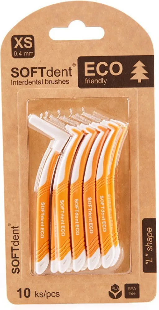 SOFTdent ECO mezizubní kartáček zahnutý 0.4mm 10ks