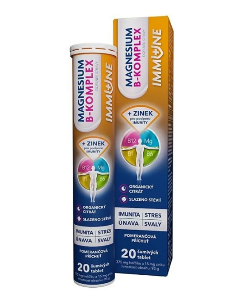 Magnesium B-komplex IMMUNE Glenmark tbl.eff.20