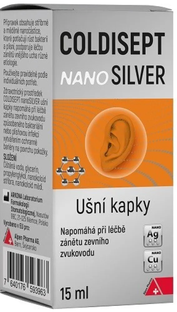Coldisept nanoSilver ušní kapky 15ml