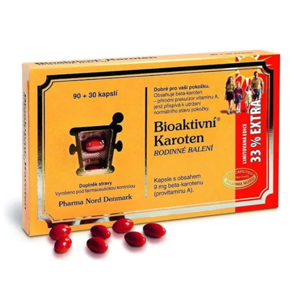 Bioaktivní Karoten Rodinné balení cps.90+30