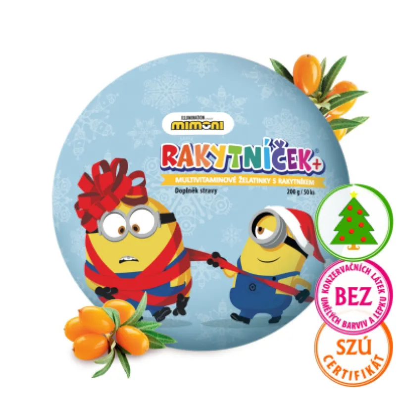 TEREZIA RAKYTNÍČEK+ želatinky - Vánoční koule Mimoni 50 ks
