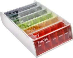 Dávkovač na léky ANABOX 7 dní duha