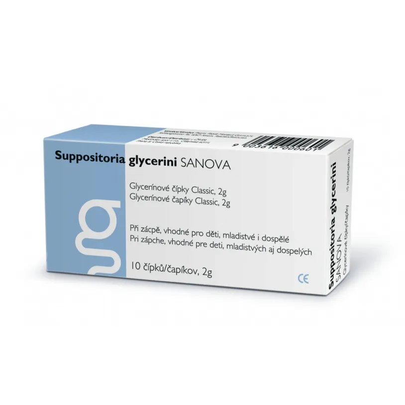 SUPP.GLYCERINI SANOVA Glycer.čípky Classic 2g 10ks