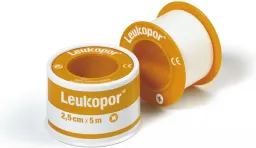 Leukopor fixační jemná páska cívka 2.5cmx5m