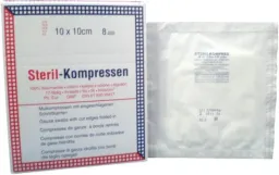 Gáza kompr.ster.10x10cm/25x2 8vrst.Steriwund
