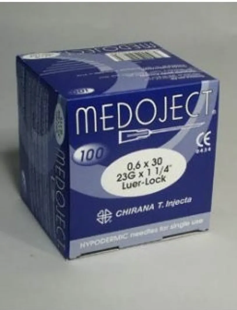 Inj.jehla 0.60x30 modrá Chirana 100ks jednoráz.