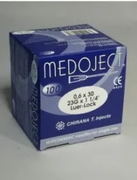 Inj.jehla 0.60x30 modrá Chirana 100ks jednoráz.