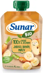 Sunar kapsička Jablko banán mrkev BIO 100g