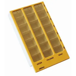 Dávkovač léků OBZOR typ 02 týdenní broskvový