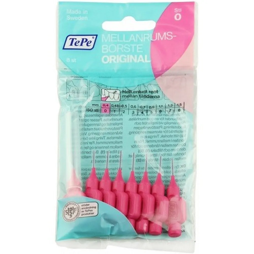 TePe mezizub.kartáčky růžové 0.4mm 8ks sáček