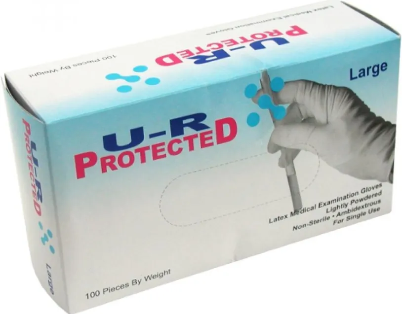 Rukavice latexové MAXTER pudrové vel.L 100ks