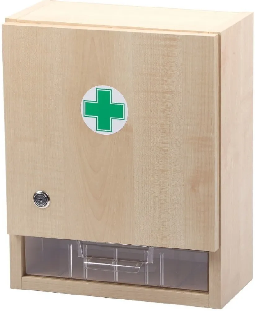 Lékárnička dřevěná prázdná 330x230x120mm