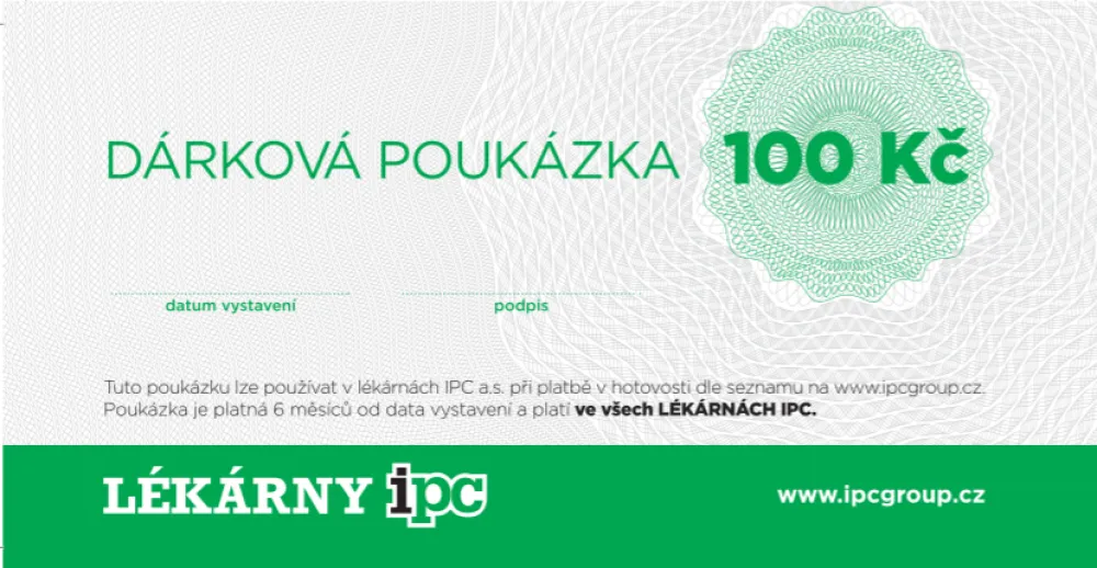 Dárková poukázka do kamenných LÉKÁREN ipc 100 Kč
