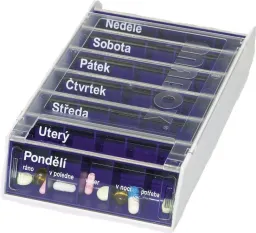 Dávkovač na léky ANABOX 7 dní modrý