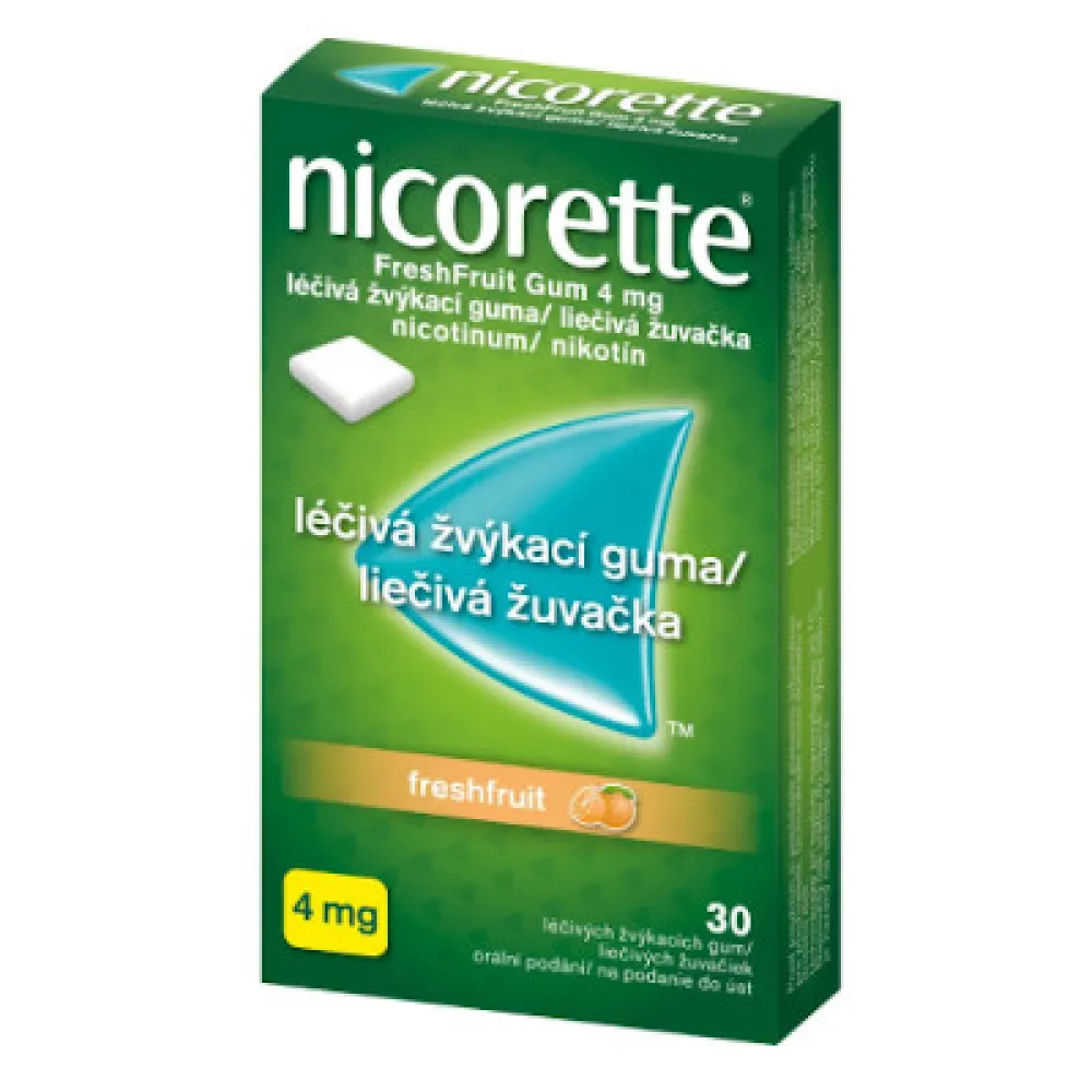 Nicorette FreshFruit Gum 4mg gum.mnd.30
