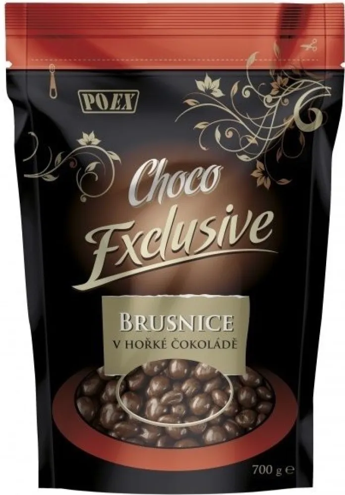 POEX Choco Exclusive Brusnice v hořké čoko.700g
