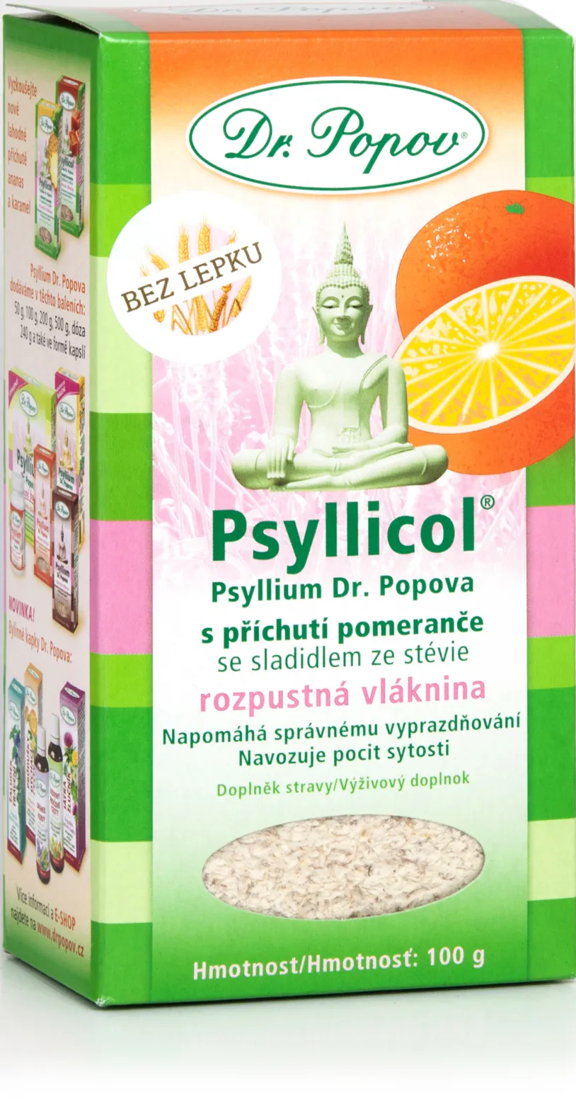 Dr.Popov Psyllicol příchuť pomeranč 100g