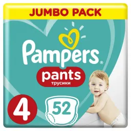 Pampers Pants 4 plenkové kalhotky 9-15kg 52ks