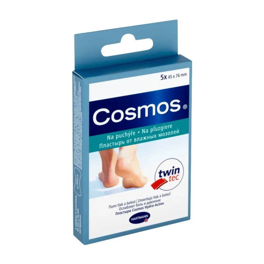 Cosmos náplast na puchýře pat.TwinTec 45x76mm 5ks