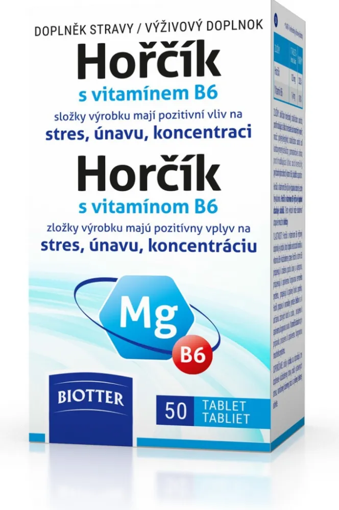 Biotter Hořčík 125mg s vitamínem B6 tbl.50