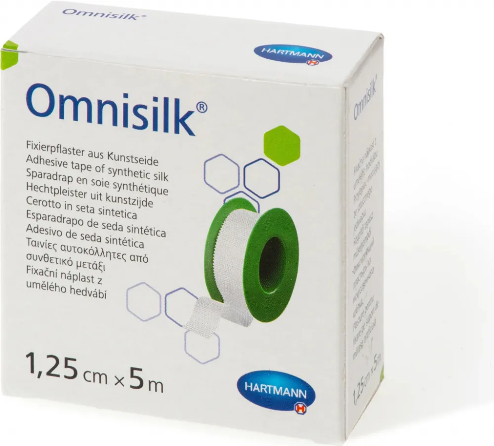 Náplast Omnisilk bílé hedvábí 1.25cmx5m 1ks