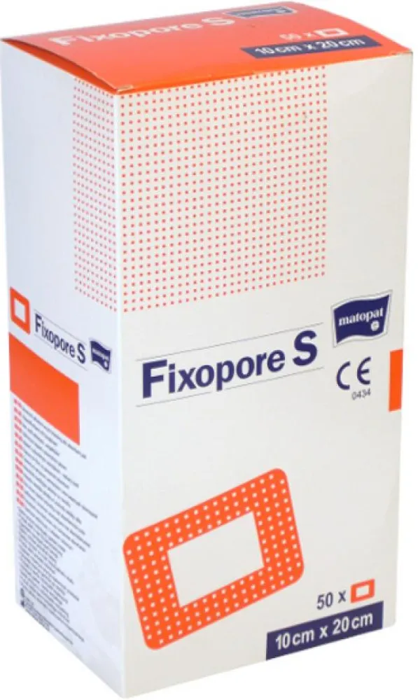 Fixopore S sterilní náplast 10x20cm 50ks