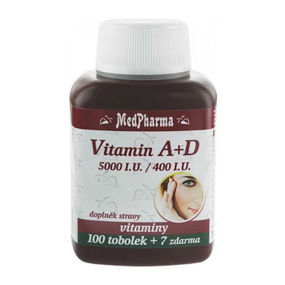 MedPharma Vitamín A+D (5000 I.U./400 I.U.) tob.107