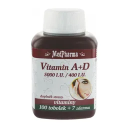 MedPharma Vitamín A+D (5000 I.U./400 I.U.) tob.107