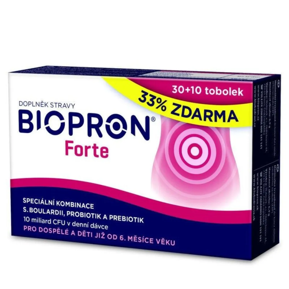 Biopron Forte probiotika a prebiotika tob.30+10
