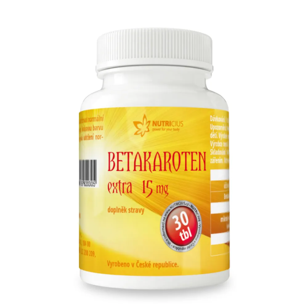 Betakaroten EXTRA 15mg tbl.30