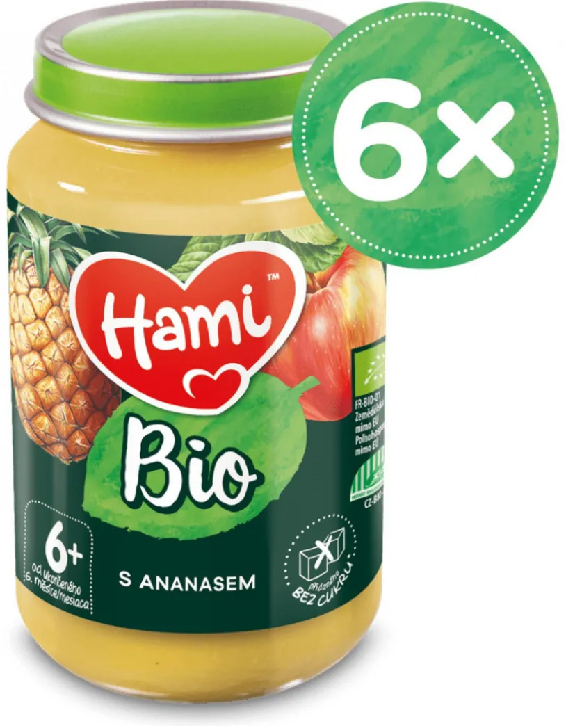 Hami ovocný příkrm s ananasem BIO 6+ 190g