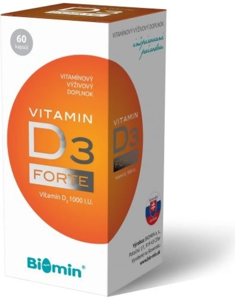 Biomin VITAMIN D3 FORTE 1000 I.U. 60 tob.