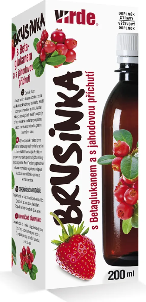 Brusinka s Betaglukanem jahodová příchuť 200ml