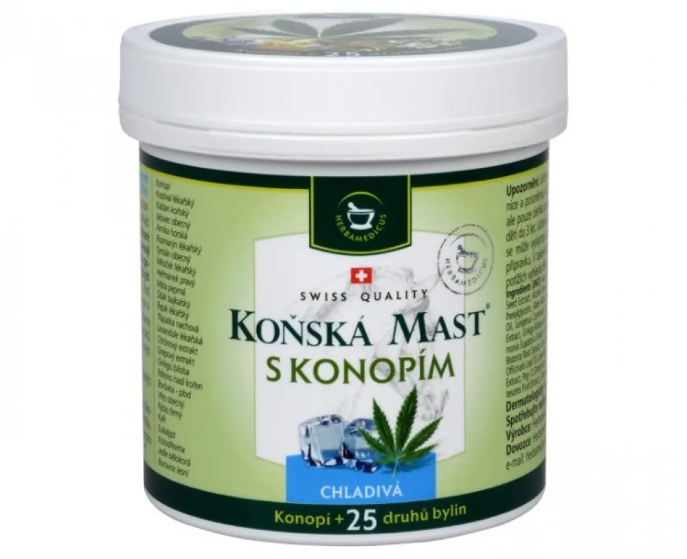 Herbamedicus Koňská mast s konopím chladivá 250ml