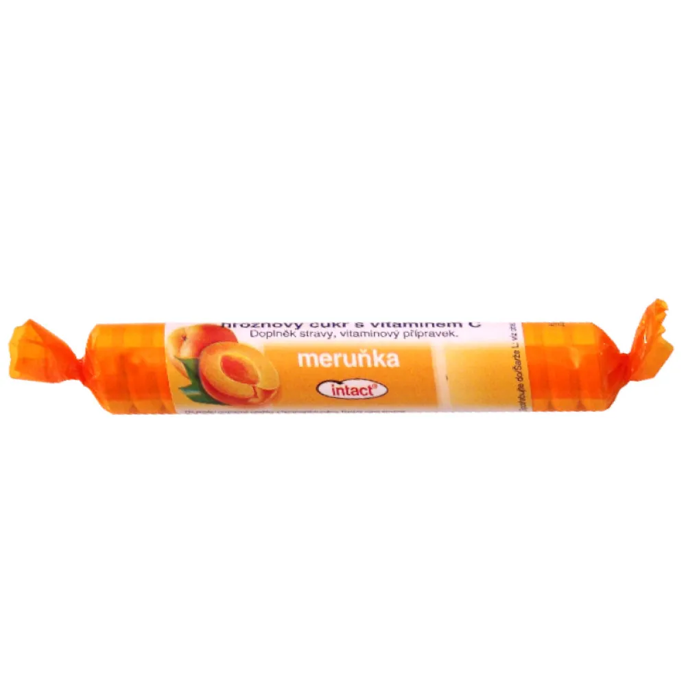 Intact hroznový cukr s vitaminem C Meruňka 40g
