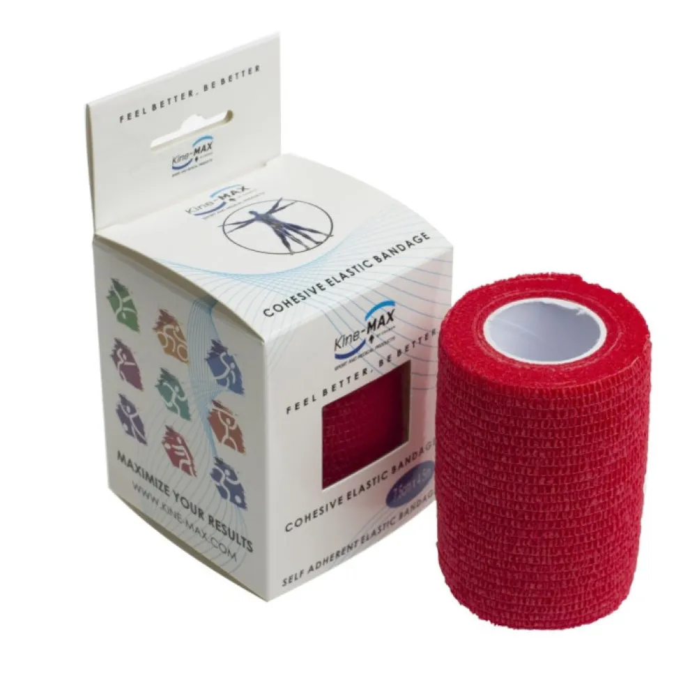 Kine-MAX Cohesive elast.samofix.7.5cmx4.5m červ.