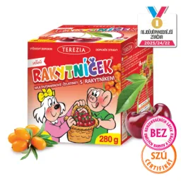 TEREZIA RAKYTNÍČEK multivitaminové želatinky s rakytníkem - VIŠEŇ 70 ks