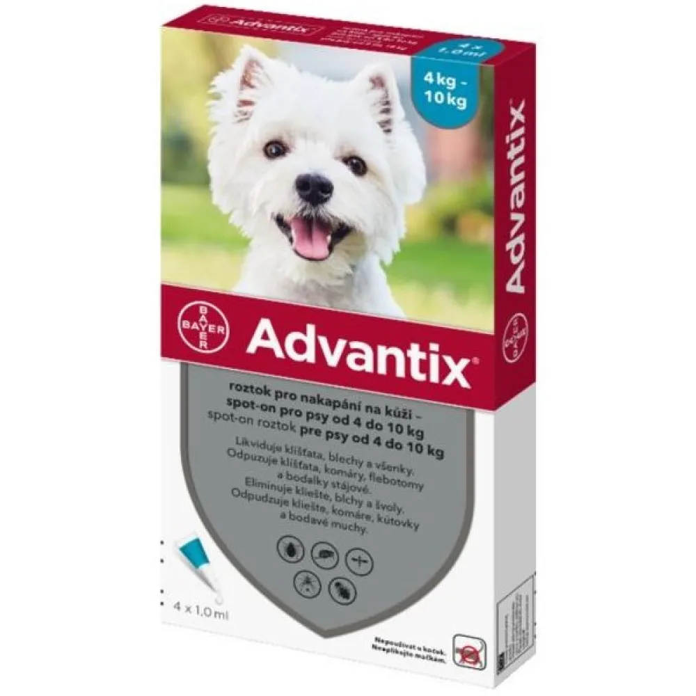 Advantix pro psy 4-10kg spot-on 4x1ml