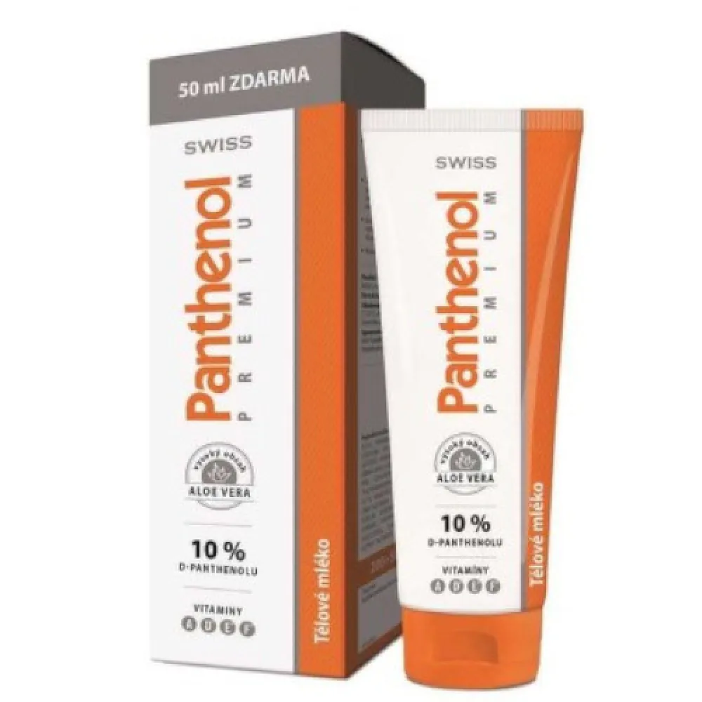 Panthenol 10% Swiss PREMIUM těl.mléko 200+50ml Zda