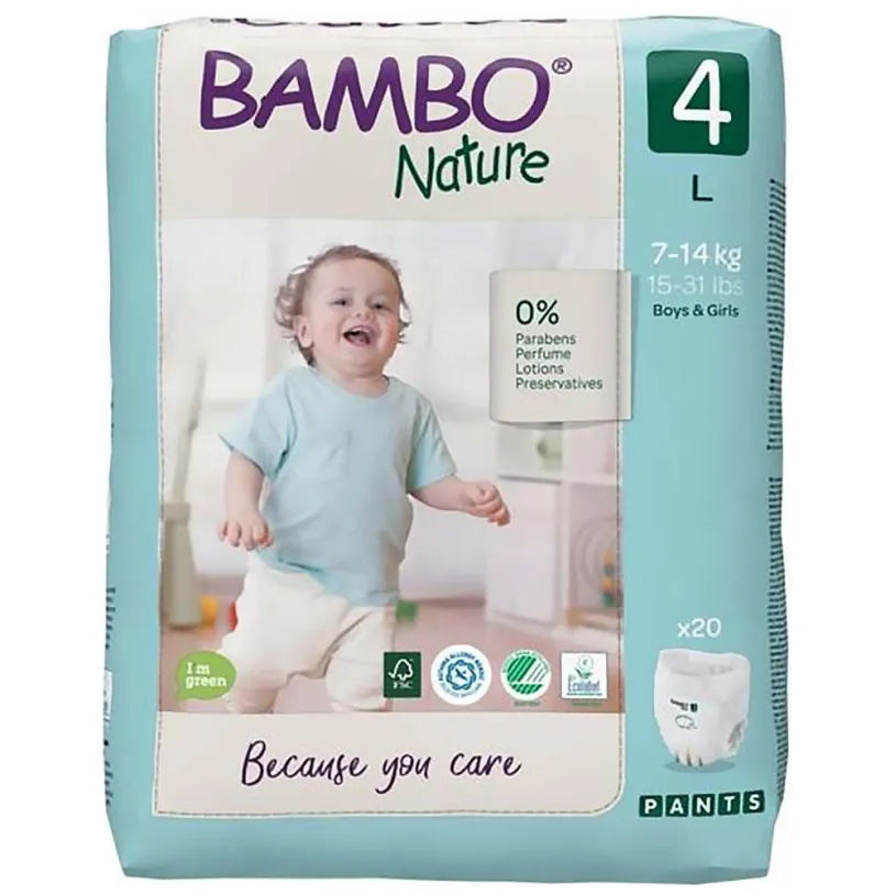 Bambo Nature Pants 4 navl.pl.k.trenink.7-14kg 20ks