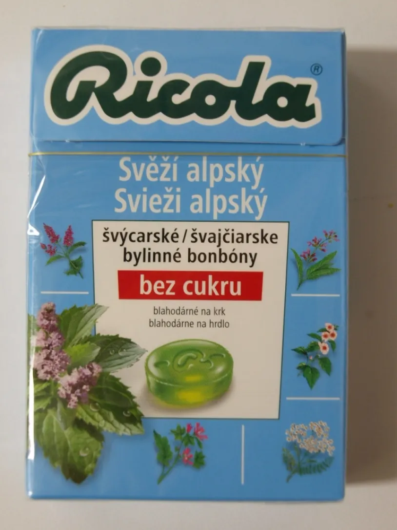 RICOLA Svěží alpský bez cukru 40g