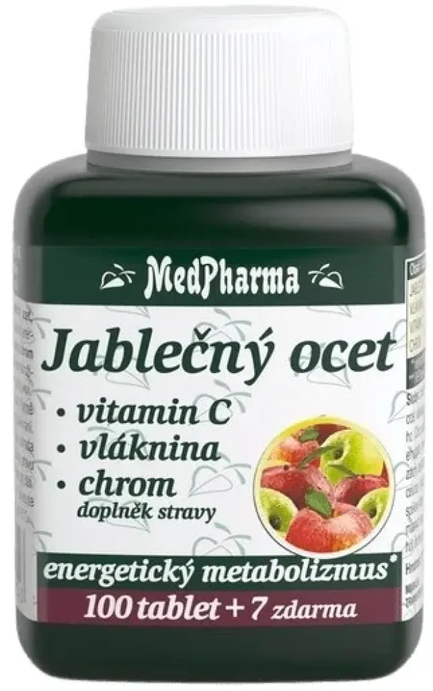 MedPharma Jablečný ocet+vlák.+vit.C+chrom tbl.107