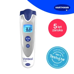 Teploměr Veroval Baby bezdotykový infra. stříbrný
