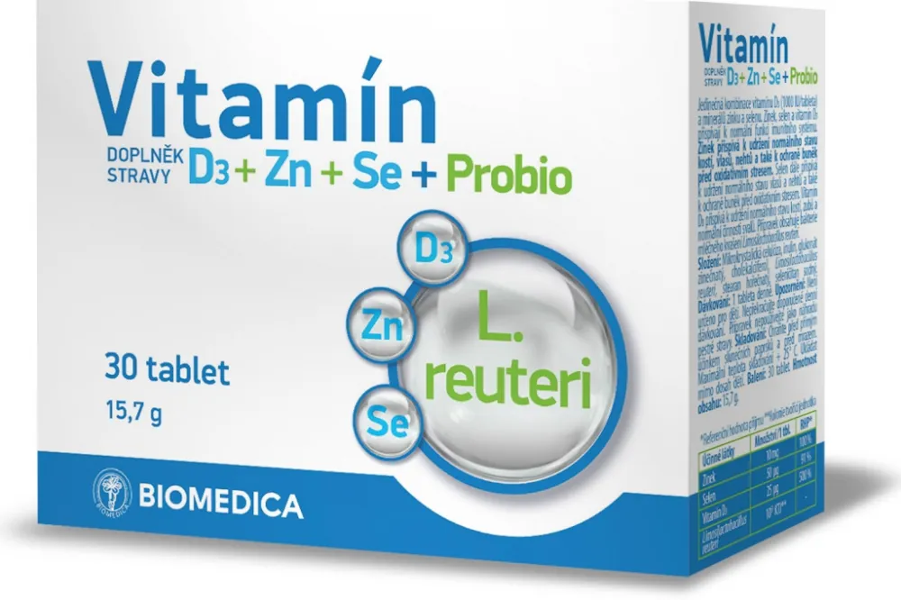 Vitamín D3+Zn+Se+Probio tbl.30