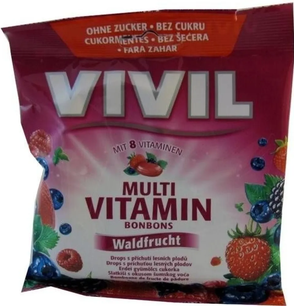 Vivil Multivitamín lesní plody 8 vit.bez cukru 60g