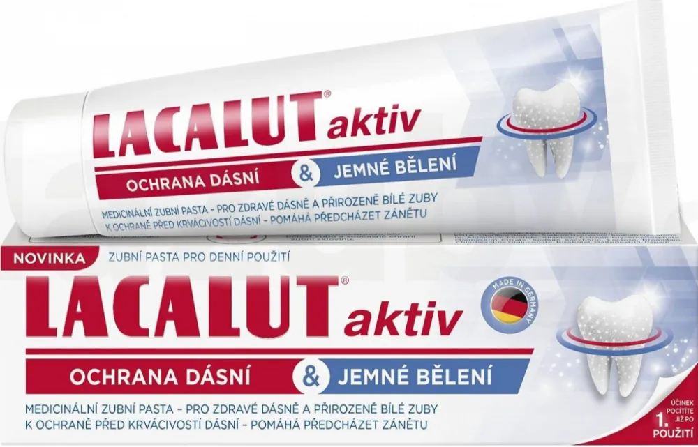 Lacalut Aktiv ochr.dásní&jem.bělení zub.pasta 75ml