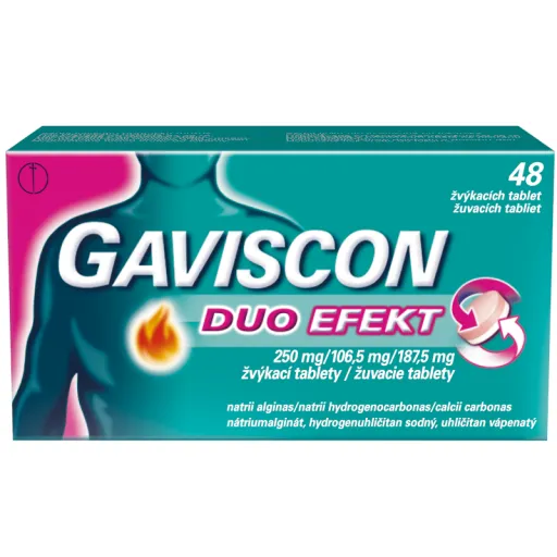 Gaviscon Duo Efekt 250mg/106.5/187.5mg tbl.48