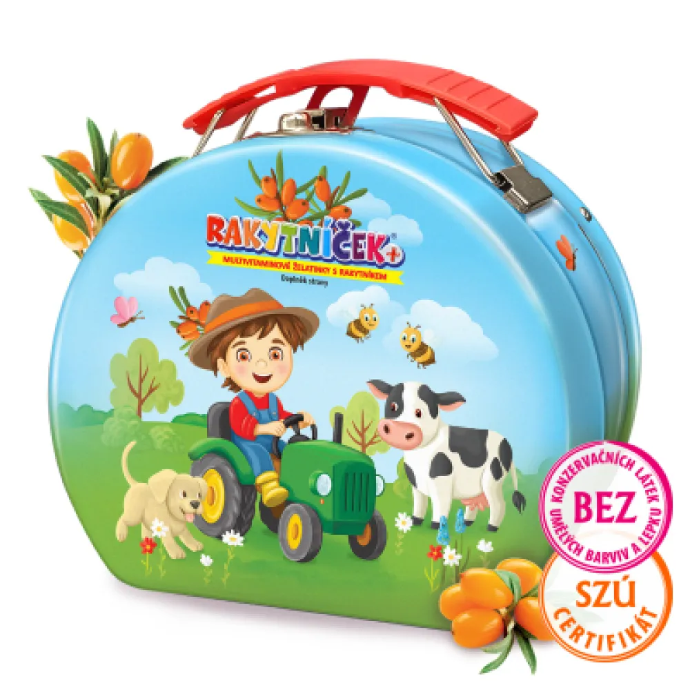 TEREZIA RAKYTNÍČEK+ želatinky - Kufřík Traktor 50 ks